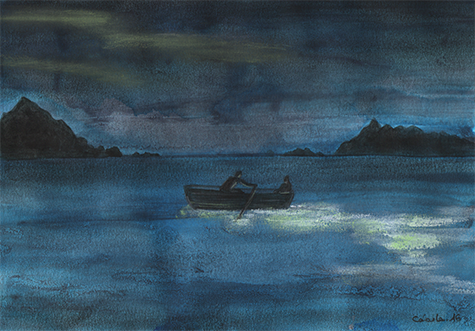  [ Phosphorescent Sea, © 2016 Cécile Matthey ] 