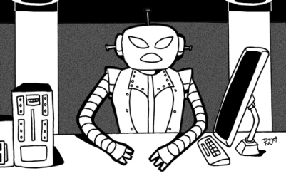  [ Robot Librarian, © 2009 Rebecca Whitaker ] 